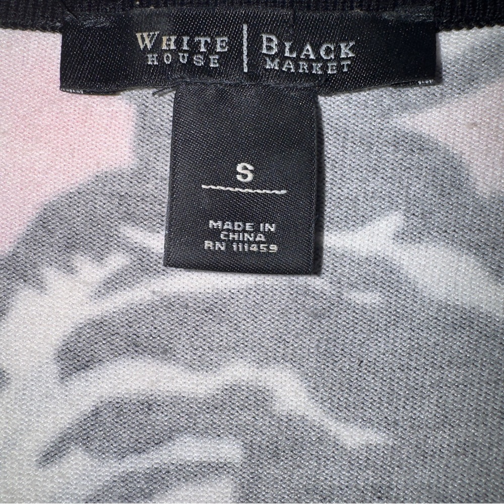 White House Black Market Floral Cardigan Sweater Women’s Small Button Front - Picture 2 of 7